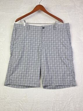 Tommy Bahama Sand Par Geo Shorts Mens 40 Performance Stretch Print Gray